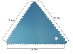 Cake Scraper 3pcs/set, KOOTIPS Smoother Comb Set Cake Edge Side Decorating Tools Scraper (Blue 3pcs set) N4