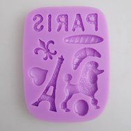 Anyana Eiffel Tower Poodle Silicone Fondant Mold Cake Decorating Pastry Gum Pastry Tool Kitchen Tool Sugar Paste...
