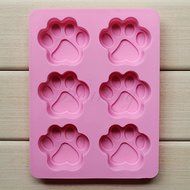 Bingirl Dog Cat Paw Print Silicone Bakeware Mould Chocolate Mold Cookie Candy Soap Resin N2
