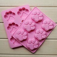 Bingirl Dog Cat Paw Print Silicone Bakeware Mould Chocolate Mold Cookie Candy Soap Resin N3