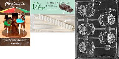 Cybrtrayd J031 Police Badge Lolly Chocolate Candy Mold with Exclusive Cybrtrayd Copyrighted Chocolate Molding... N10