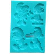 Yunko Cartoon the Smurfs &amp; Friends Cake Decorating Tools Silicone Fondant Mold Chocolate Candy Sugar Mould N3