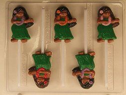 Medium cute Hawaiian girl, surfer, beach scene AO232 All Occasion Chocolate Candy Mold