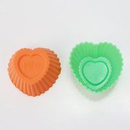 New 10pc Heart Shape Silicone Chocolate Candy Cup Cake Baking Molds Dessert Tool N5