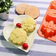 Cake Bread Molds, 2PCS YYP [6 Cavity Flower Shape Mold] Silicone Cake Bread Making Mold for Home Baking - Reusable... N8