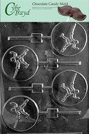 Cybrtrayd S046 Sports Chocolate Candy Mold, Fencing Lolly