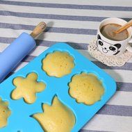 Cake Bread Molds, 2PCS YYP [6 Cavity Flower Shape Mold] Silicone Cake Bread Making Mold for Home Baking - Reusable... N9
