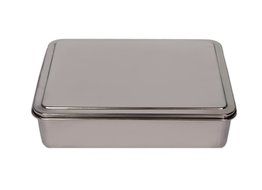 YBM HOME Stainless Steel Covered Cake Pan, Silver (Small-2401) N2
