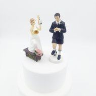 Resin Wedding Cake Topper (Bride Fishing) N2