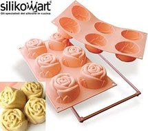 Silikomart 6 Cavity Cake Mold, Peach N2