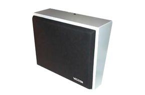 Valcom - 8in Amplified Wall Speaker, Metal, Black