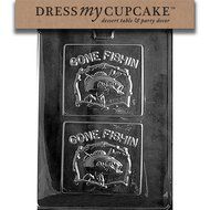 Dress My Cupcake DMCS094 Chocolate Candy Mold, Gone Fishing&#039; Zodiac
