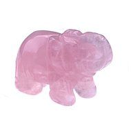 JOVIVI Natural Rose Quartz/Aventurine/Tiger Eye/Opalite Carved Gemstones Elephant Figurine 2&#039;&#039; Room Decoration... N10