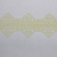 Funshowcase Large Pre-Made Ready to Use Edible Cake Lace Art Nouveau Style Applique Black 14-inch 10-piece Set N8