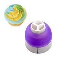 Polytree Icing Piping Bag Nozzle Converter Tri-color Cream Coupler Cake Decorating Tools N2