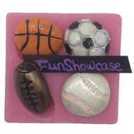 Funshowcase 4 Cavities Balls Cake Decorating Silicone Mold N2