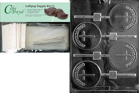 Cybrtrayd R027 Confirmation Lolly Chocolate Candy Mold with Exclusive Cybrtrayd Copyrighted Chocolate Molding... N6