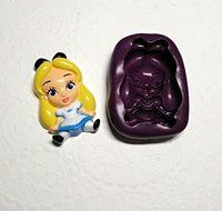 Silicone Molds Alice In Wonderland Theme Set Moulds - Cake Topper Fimo Clay Soap N6