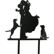 Black Funny Bridal Cake Topper N2