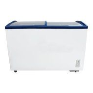 351L Curved Glass Sliding Double Doors Ice Cream Merchandise Display Showcase Deep Freezers Commercial Refrigerator... N2