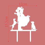 Black Funny Bridal Cake Topper N3