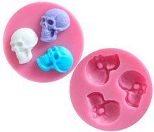 Silicone Cake Mould Chocolate Sugarcraft Decorating Halloween Ghost Skull Chocolate Mold Fondant Decorating Tool...