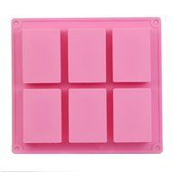 Kamlife KT 6 Cavity Plain Basic Rectangle Soap DIY Mold Silicone Mould for Homemade Craft N4