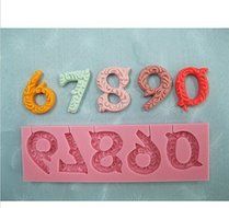 Alphabet Number 0-9 3d Silicone Mold with Lollipop Hole Fondant Cake Decorating By Palker Sky N2
