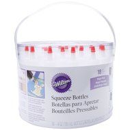 Wilton 1904-1090 18-Pack Squeeze Bottle Mega Pack, 4-Ounce