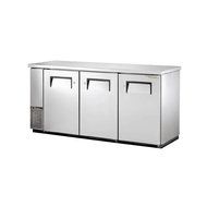 True S/S Solid Door Food Rated Back Bar Cooler For 180 6-packs - TBB-24-72-FR-S