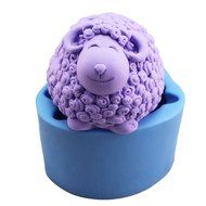 Ablevel Curly Sheep Silicone Soap Cupcake Mold Craft Mold DIY Handmade Candy Chocolate Fondant Molds (Sheep) N8