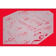 FOUR-C Coffee and Chocolate Stencils Music Model Cake Stencils Decorating Tools Color White N2