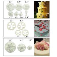 14 Set 53pcs Fondant Cake Molds with Roller Smoother Letter Cutters N6