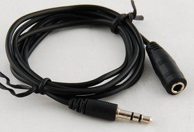 JacobsParts 3.5MM Coiled Stereo Audio Cable, Gold Plated (3 FT Stretched Length) N4
