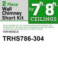 ZLINE 2-12 in. Short Chimney Pieces for 7 ft. to 8 ft. Ceilings N13