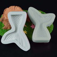 Zeroyoyo Fondant Cake Silicone Cupcake Mould Baking Tools Chocolate Halloween Fish Tail Shaped (S) N5