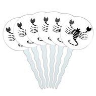 Set of 6 Cupcake Picks Toppers Decoration Zodiac Astrology Astrological Sign - Scorpio Zodiac Sign N15