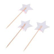 Whitelotous 10pcs Star Cake Inserted Card Decor Dessert Muffin Cupcake Toppers for Picnic Wedding Baby Shower... N15