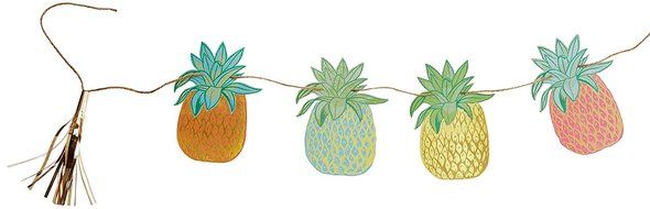 Talking Tables Tropical Fiesta Pineapple Bunting, 3.5m, Multicolor