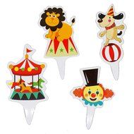 Circus Carnival Theme Favor Tags Cupcake Bun Cake Topper Party Decoration, Pack of 95
