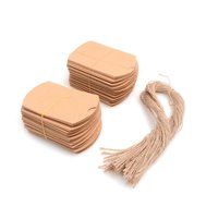 Mandydov 100pcs Anti-Scratch Kraft Paper Pillow Box Gift Candy Box with Twine for Wedding Party Favor N4