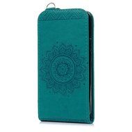 Badalink Galaxy S5 Mini Up-Down Open Folio Flip Case Kickstand Vertical PU Leather Embossed Totem Magnetic Snap... N20