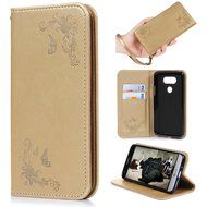 LG G5 Case,LG H868 Case - Wallet Folio Flip Magnetic Smart Closure Embossed Butterflies PU Leather Case with Stand... N65