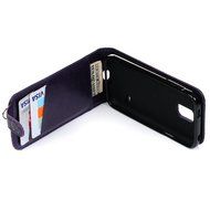 Badalink Galaxy S5 Mini Up-Down Open Folio Flip Case Kickstand Vertical PU Leather Embossed Totem Magnetic Snap... N23