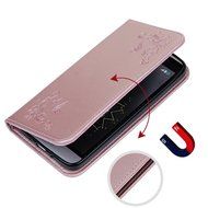 LG G5 Case,LG H868 Case - Wallet Folio Flip Magnetic Smart Closure Embossed Butterflies PU Leather Case with Stand... N66