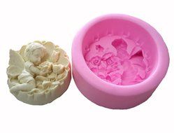 WYD Bush Angel Baby Mermaid Silicone Mold,Handmade Soap Mold,Cake Mold Decorating,Fondant Baking Mold