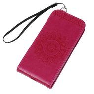 Badalink Galaxy S5 Mini Up-Down Open Folio Flip Case Kickstand Vertical PU Leather Embossed Totem Magnetic Snap... N26