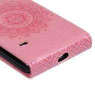 Badalink Galaxy S5 Mini Up-Down Open Folio Flip Case Kickstand Vertical PU Leather Embossed Totem Magnetic Snap... N31
