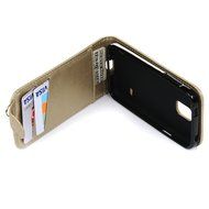 Badalink Galaxy S5 Mini Up-Down Open Folio Flip Case Kickstand Vertical PU Leather Embossed Totem Magnetic Snap... N32