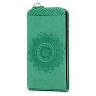 Badalink Galaxy S5 Mini Up-Down Open Folio Flip Case Kickstand Vertical PU Leather Embossed Totem Magnetic Snap... N37